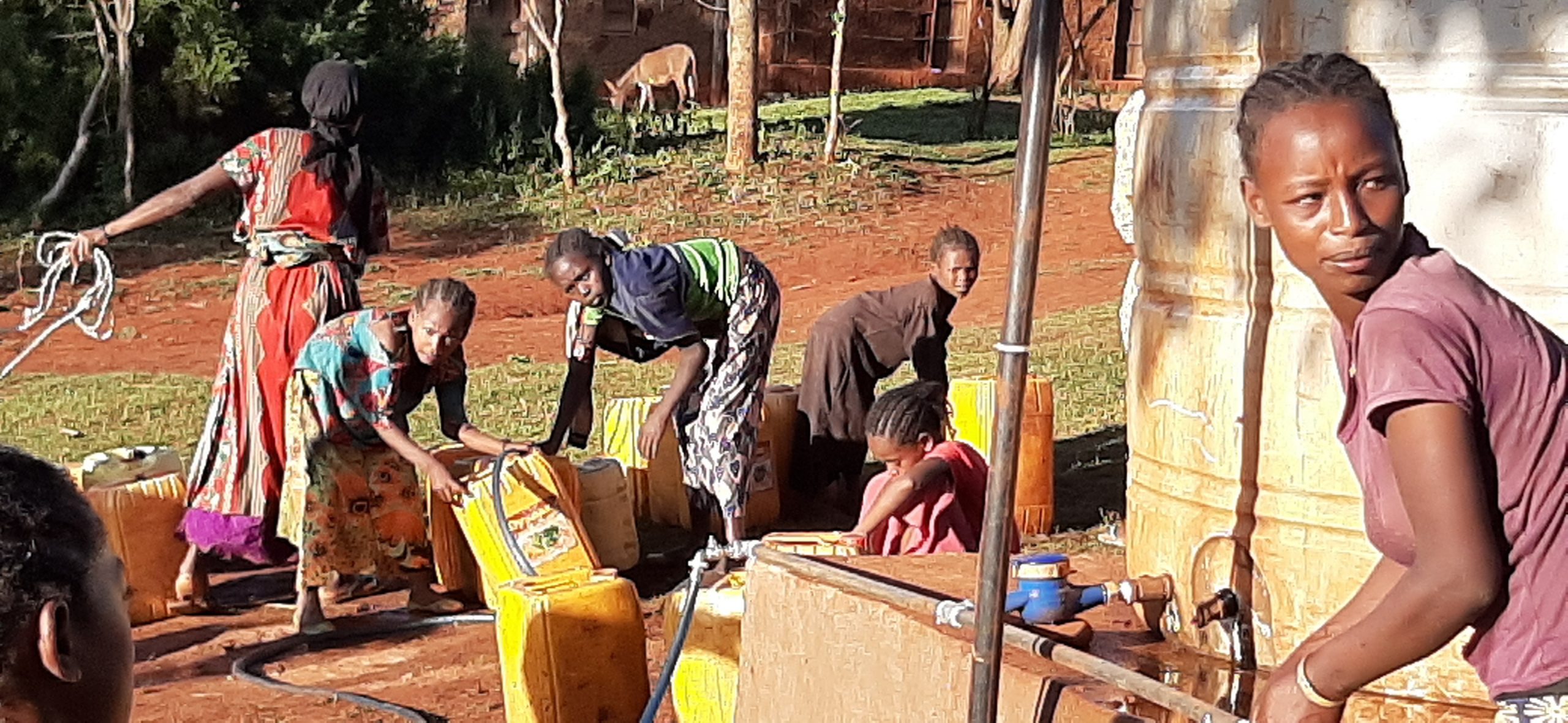 HW girls fetching water 15 min from their homes