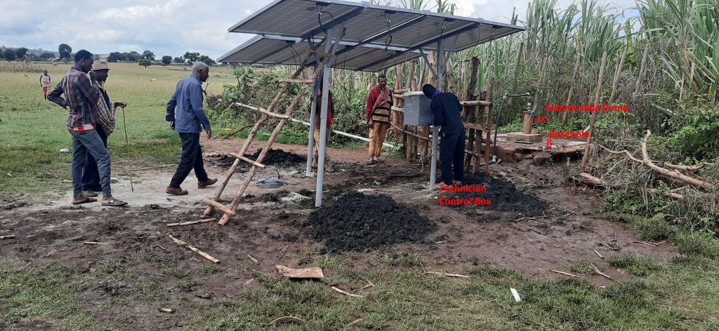 installation of submersible solar pump